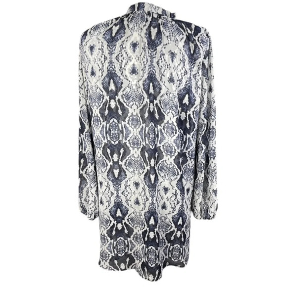 Show Me Your Mumu Dress Sz Small Mckenna Button Down Boho Sheer Reptile Snake - Picture 5 of 9